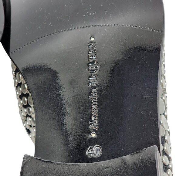 Alexander McQueen Silver Studded Loafers 40 (7US) - Picture 8 of 8